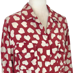 Alfred Sung silk heart blouse